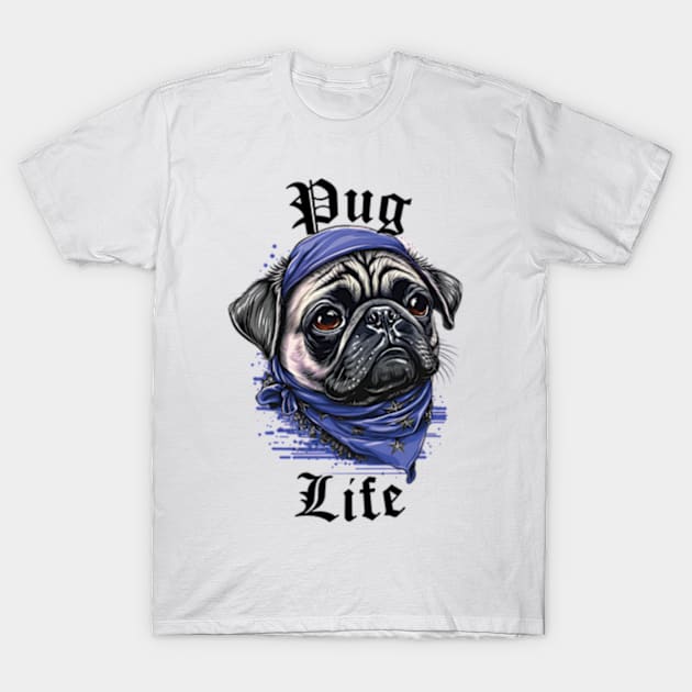 Pug Life - Light Color T-Shirt by Astroman_Joe